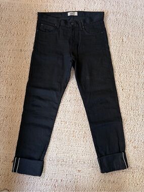 Naked & Famous Denim Black Slim Straight Jeans